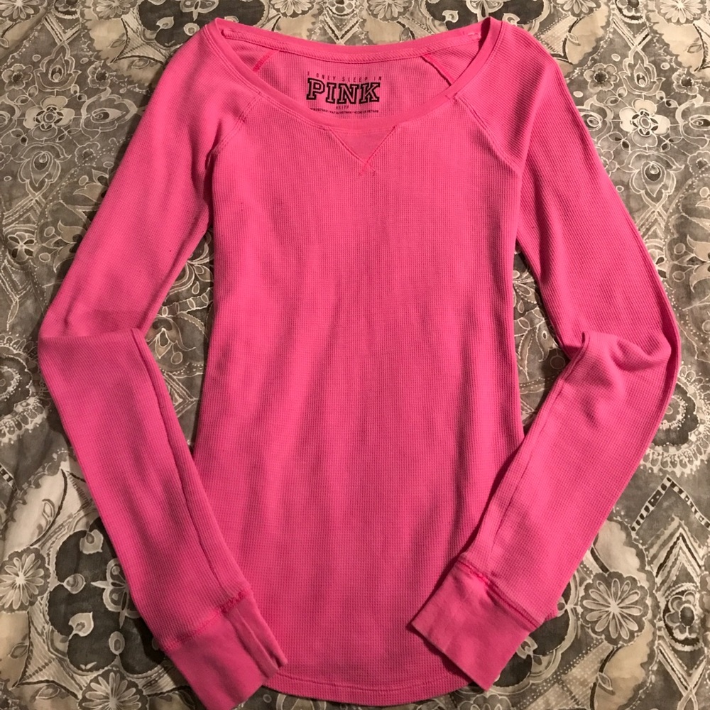 VS PINK boat neck thermal
