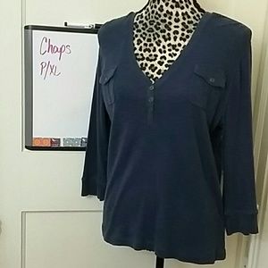 Chaps 3/4 sleeve top