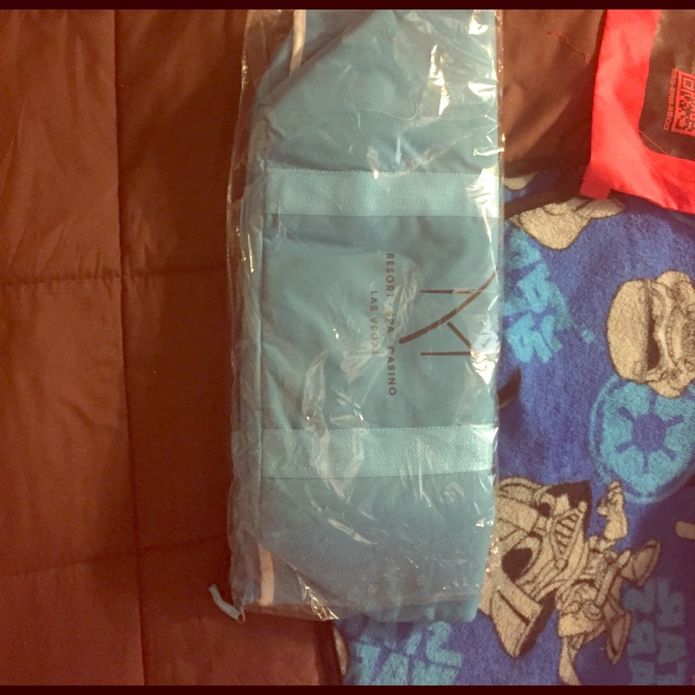 Douffle bag from the M Resort and Spa