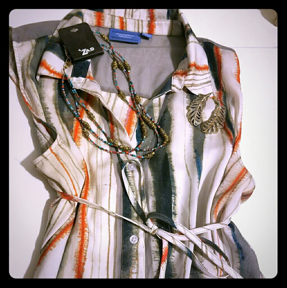 Vera Wang Silky Boho Tunic