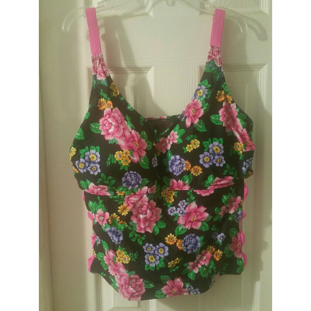 Sexy Rose plus size side tie tankini