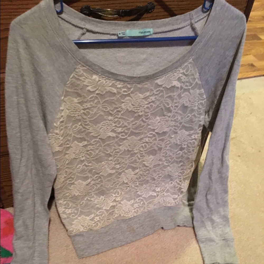 Gray with lace Maurice's sweater