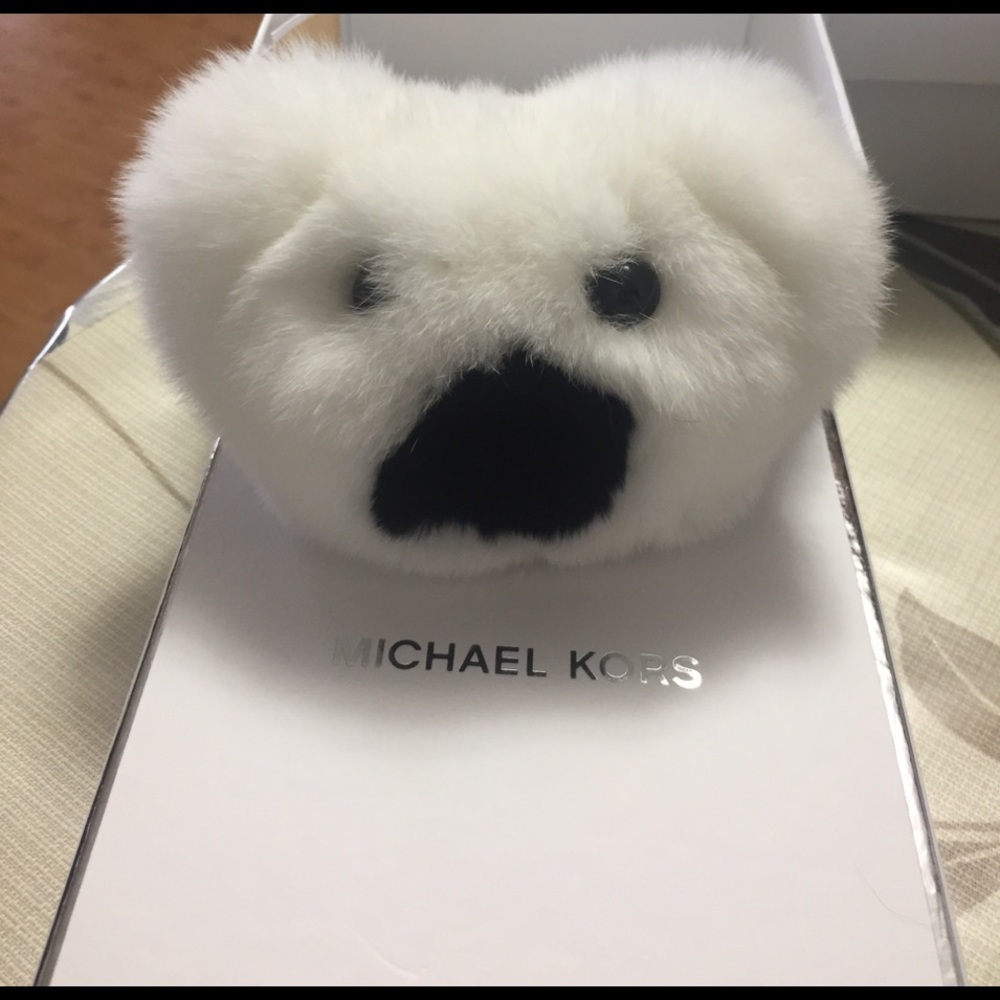 Michael Kors Teddy Bear Face Pom Pom