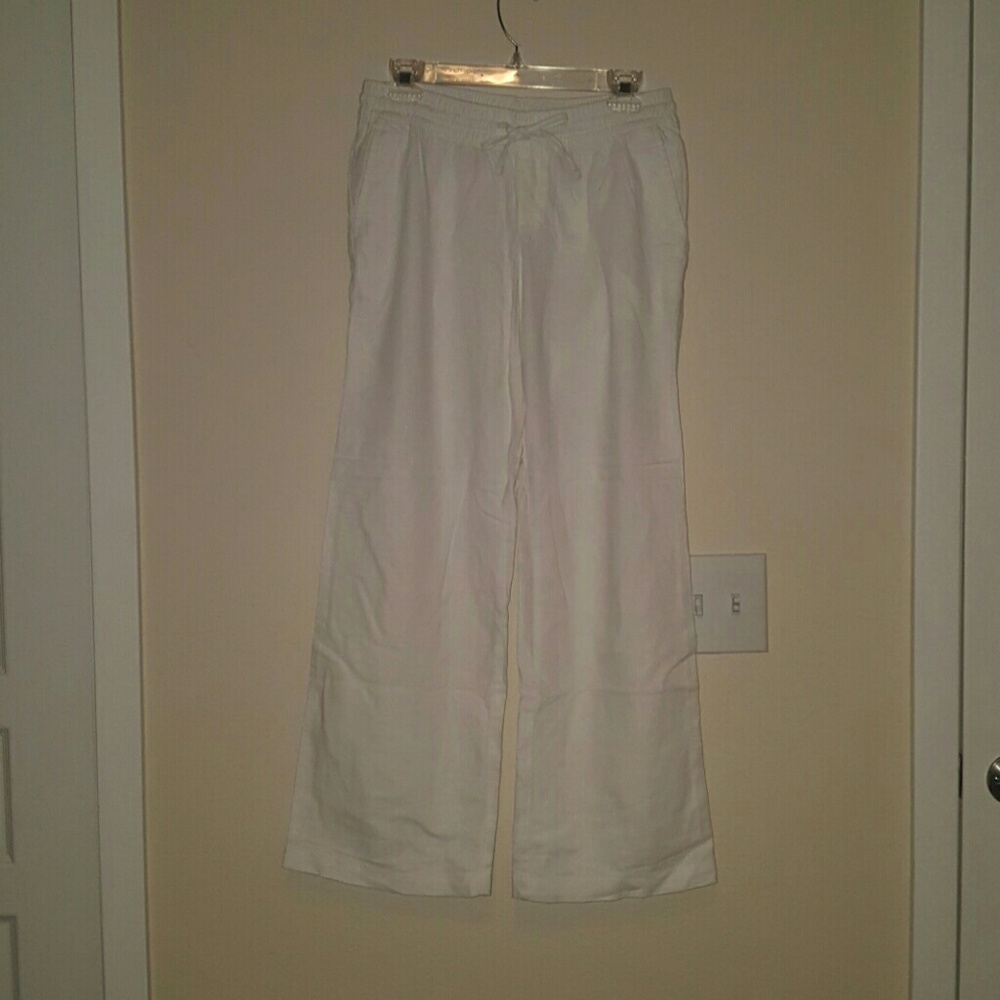 Old Navy White Linen Pants. Sz Small