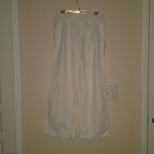 Old Navy White Linen Pants. Sz Small