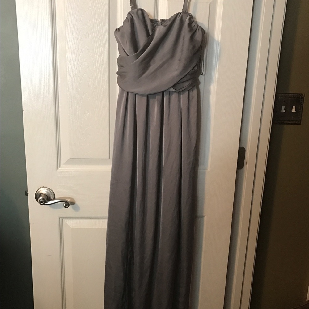 Tevolio smoke gray prom or bridesmaid dress