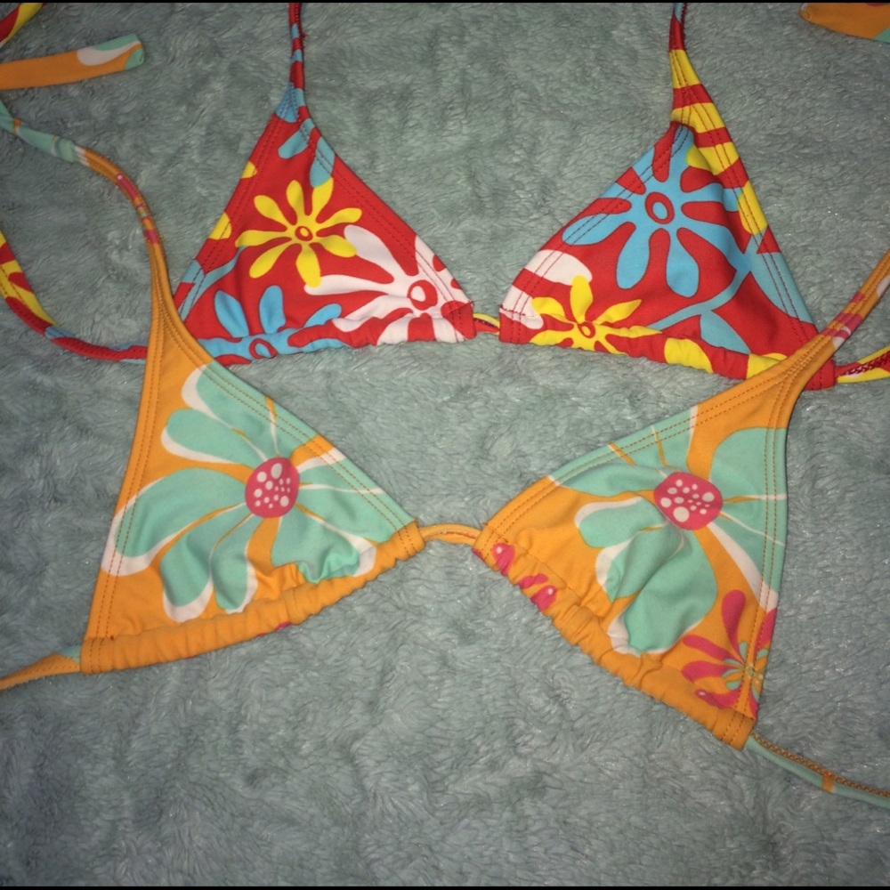 BRAZILIAN BIKINI TWO FLORAL TOPS