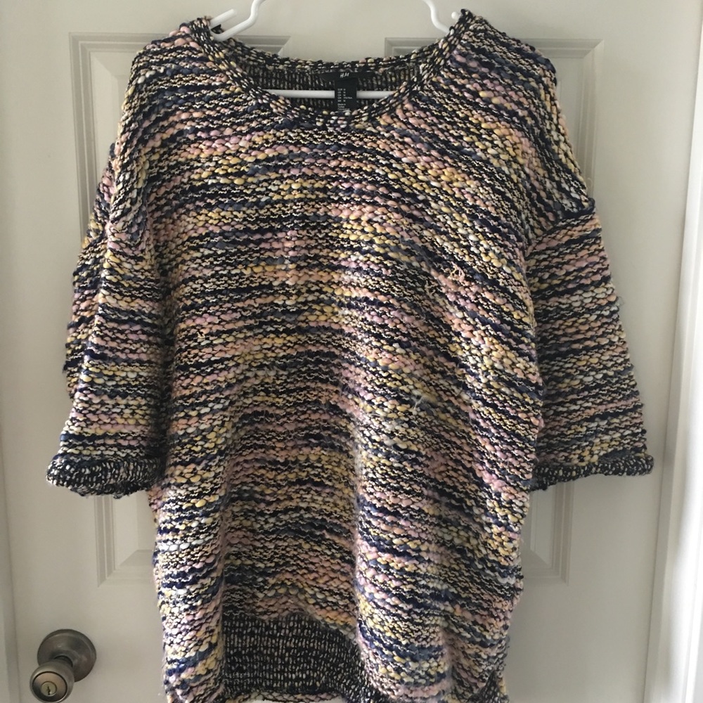 Chunky multi colored wool sweater