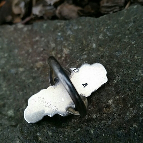 RESERVED Navajo Sterling Silver Lapis Ring Sz 9.5 - Picture 5 of 5