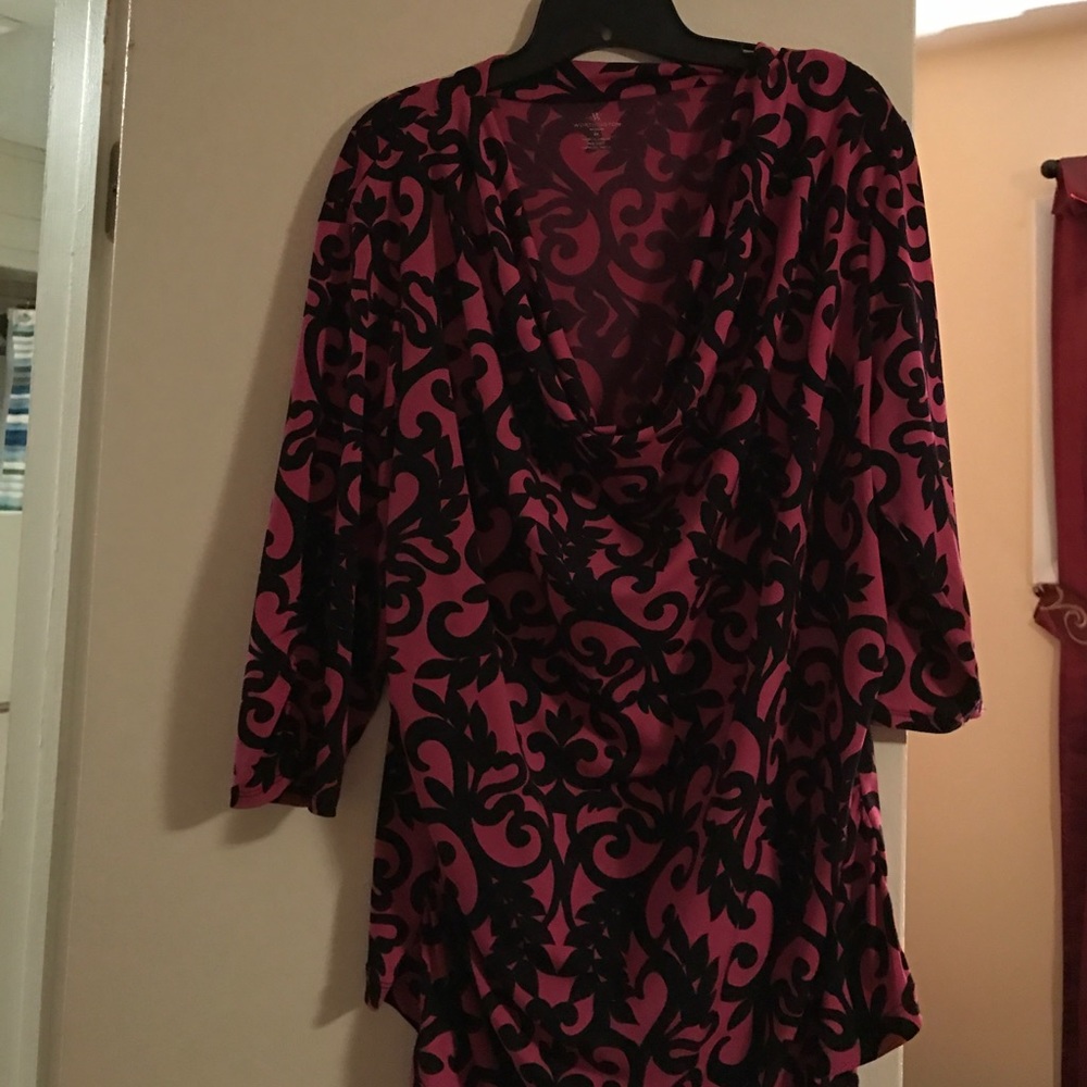 Beautiful pink and black blouse