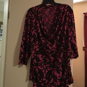 Beautiful pink and black blouse