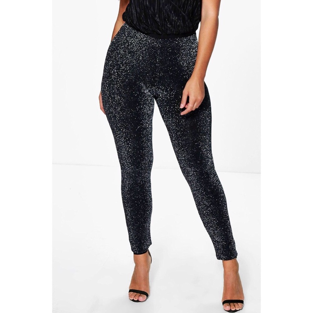 Plus Size Glitter Leggings