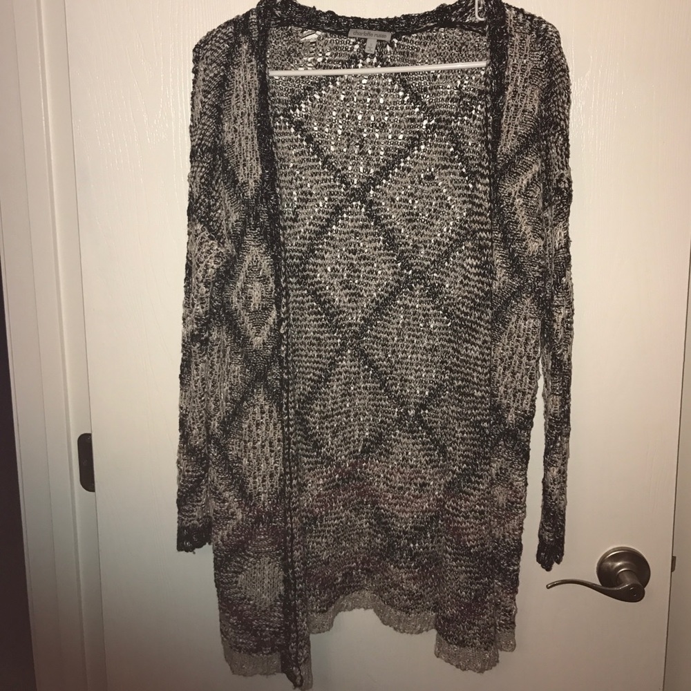 Long knit cardigan