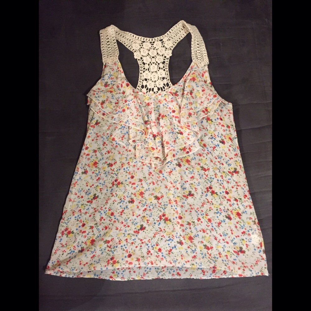 Floral flowy tank