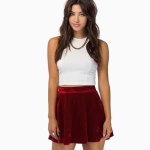 **SOLD on Ⓜ️ercari** Tobi Red Velvet Circle Skirt