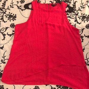 Pink sleeveless blouse