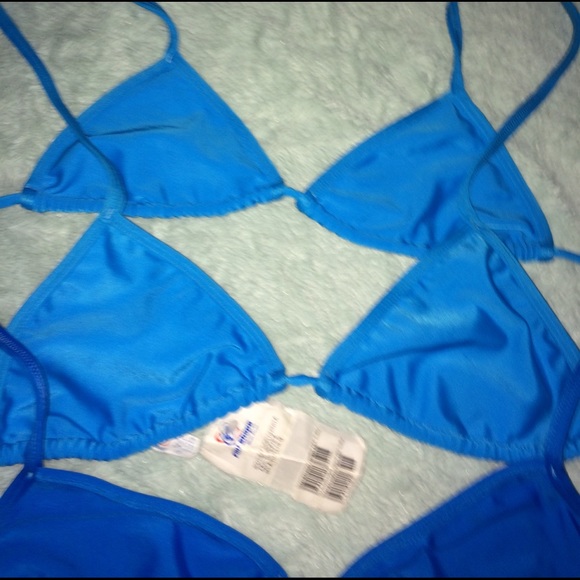 BRAZILIAN BIKINI TOPS LIGHT BLUE - Picture 2 of 3
