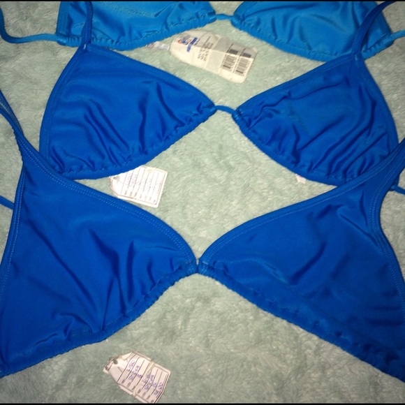 BRAZILIAN BIKINI TOPS LIGHT BLUE - Picture 3 of 3