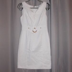 Liz Clairborne size 4 white garden dress.