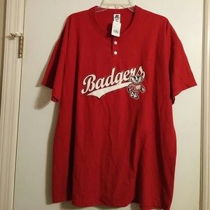 NEW Mens Russell Athletic Wisconsin Badgers Tee