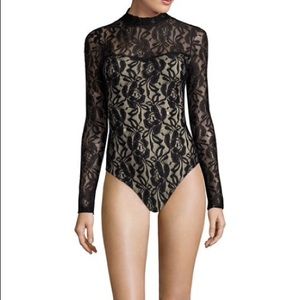 Lace Bodysuit With Nude Lining