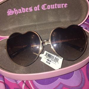 Juicy Couture heart shaped glasses