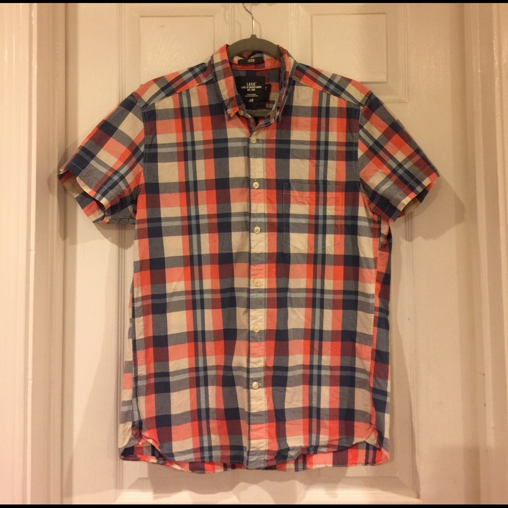 H&M men's plaid button up