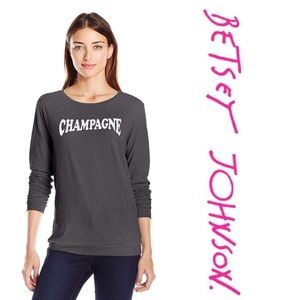 Betsey Johnson Champagne Long Sleeve T