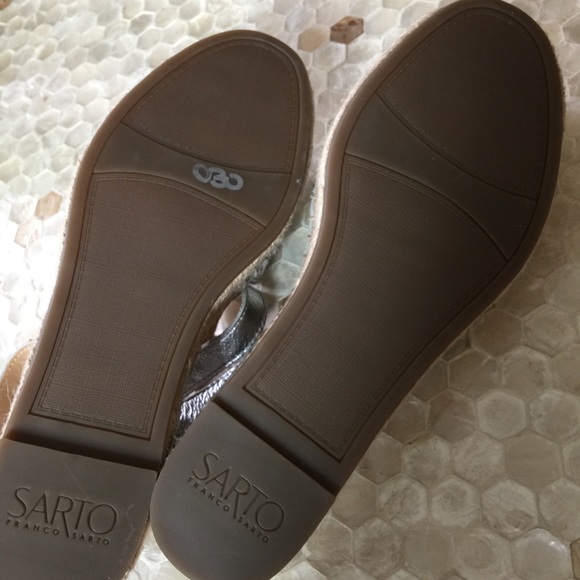 ❌SOLD❌Sarto Franco Sarto Silver leather Sandals - Picture 3 of 5