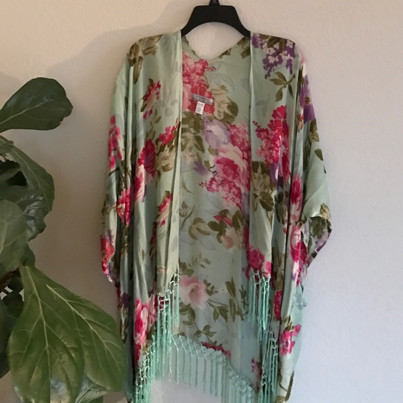World Market Tops - World Market Floral Kimono