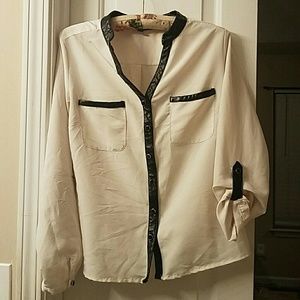 Satin button down blouse