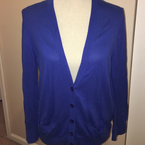 Express Blue Knit Cardigan Sweater Jacket - Picture 1 of 2