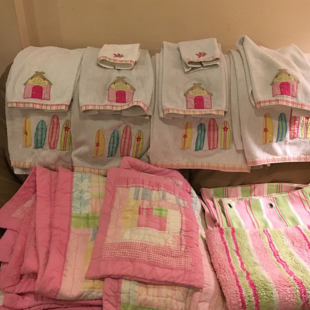 Pottery barn kids bath/hand towels, washcloths