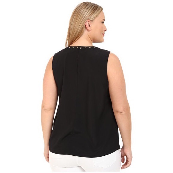 Michael Kors Sleeveless Studded Eyelet Tank Top - Picture 3 of 6