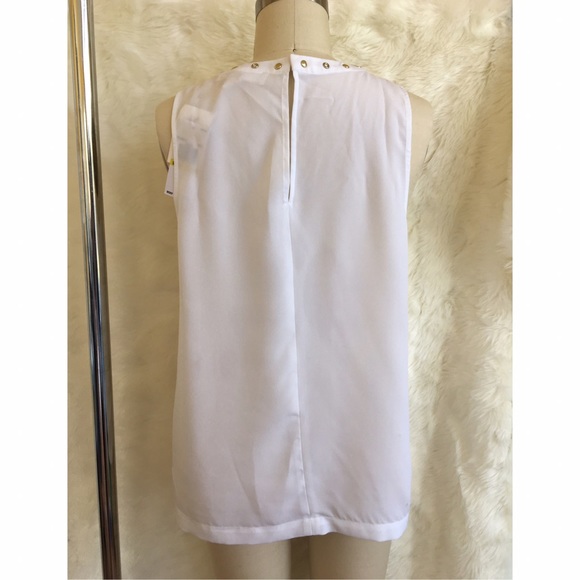 Michael Kors Sleeveless Studded Eyelet Tank Top - Picture 5 of 6
