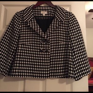 Black & White Double Breasted Waist Coat