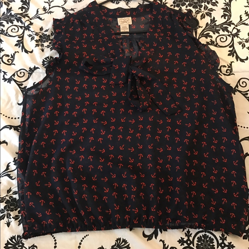 Blue Sailor style blouse