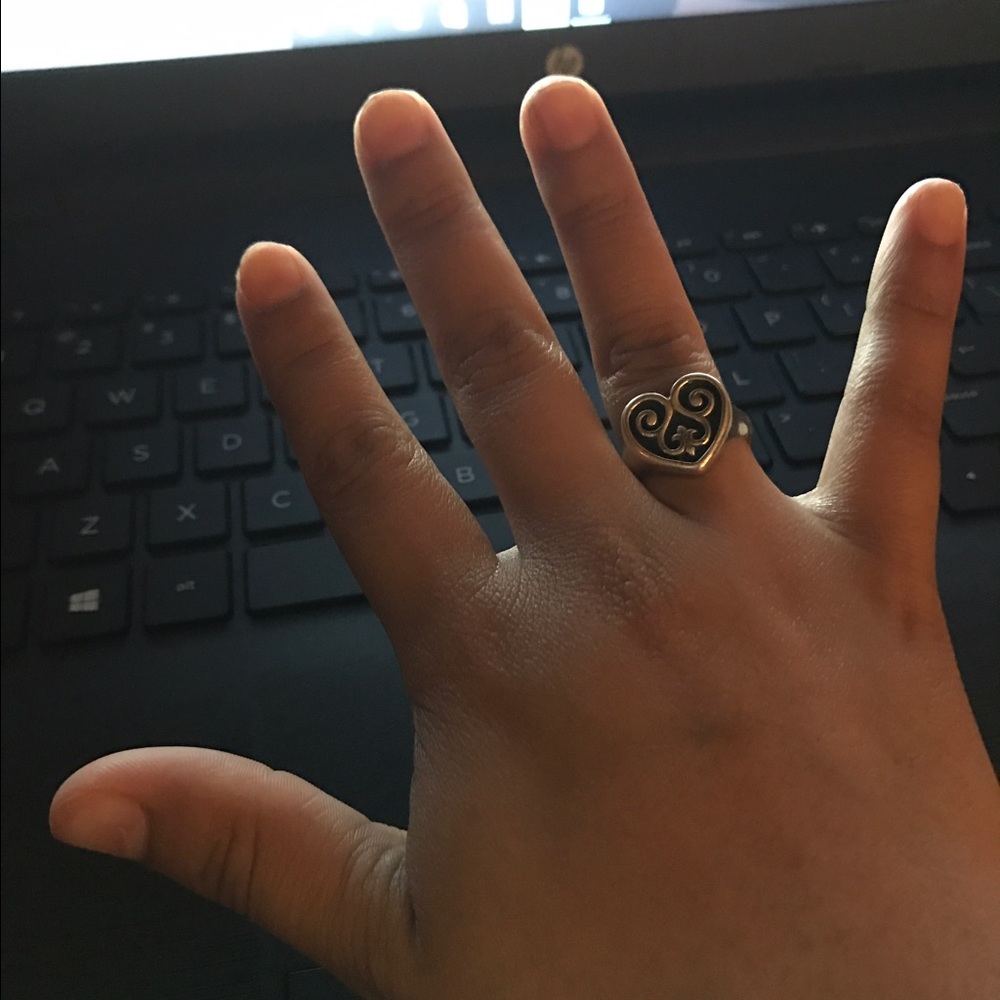 RETIRED French heart James Avery ring.
