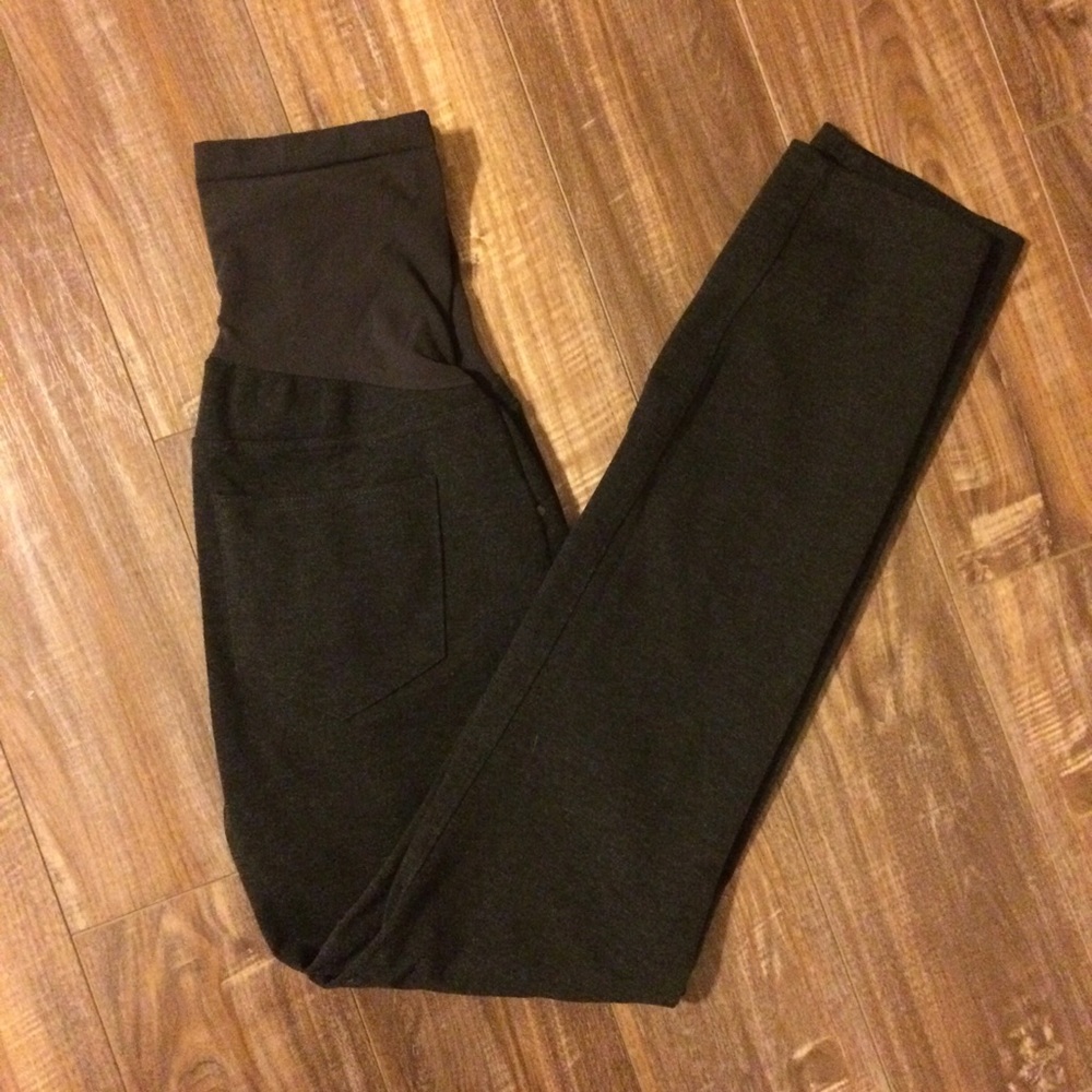 Grey maternity skinny pants