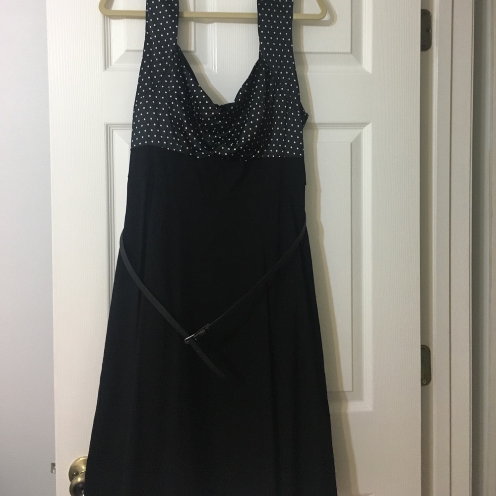 Black and white swing dress