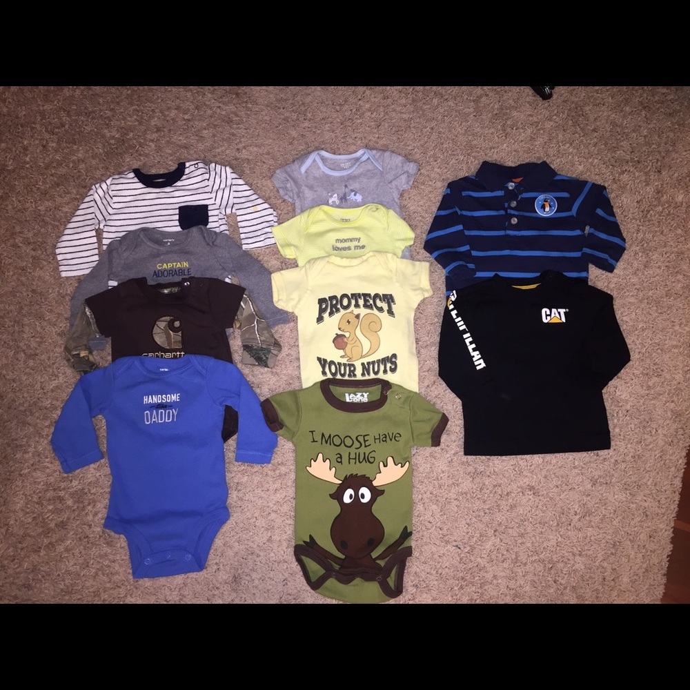 Lot of Ten Boys 6 Month LS & SS Shirts