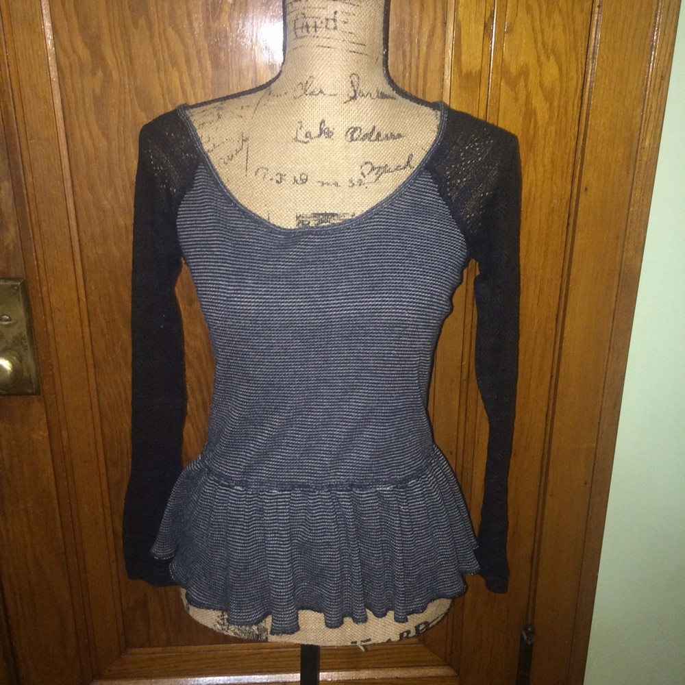 Free People Top with Ruffled Waist