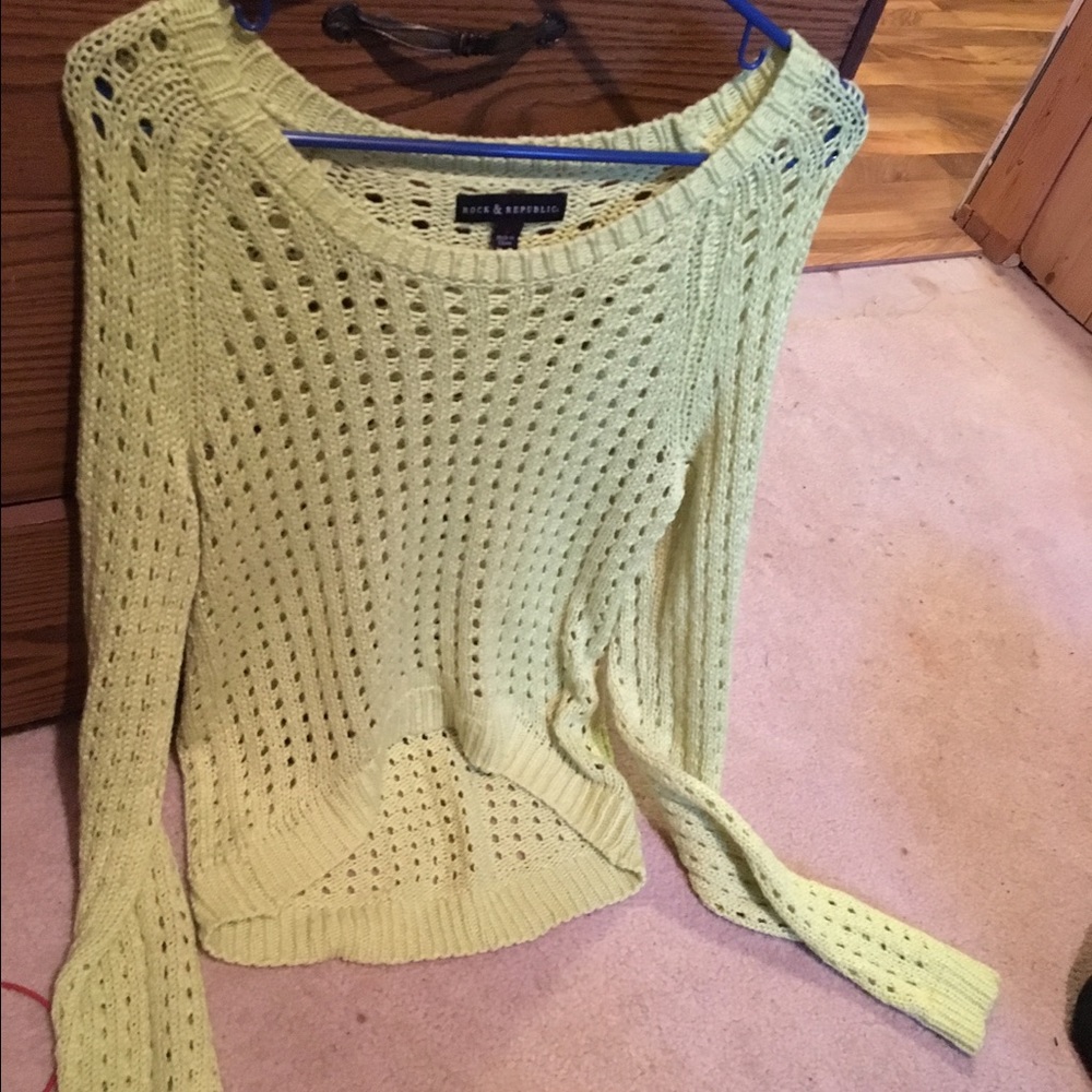 LIME GREEN sweater!