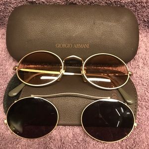 Authentic Giorgio Armani removable clip sunglasses