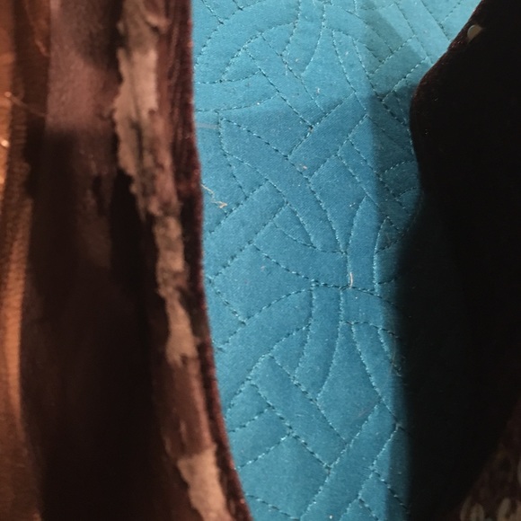 Brown velvet sequined wedges by Wanted, size 10. - Picture 3 of 3