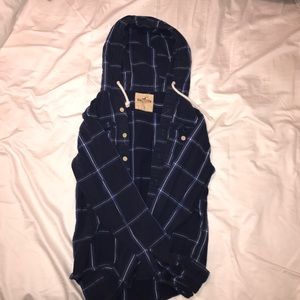 Hollister Co. - Long Sleeve Hoodie Flannel - Small