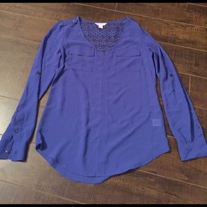 Candies sheer long sleeve blouse. Size XS.