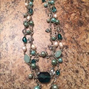 Lia Sophia triple strand necklace