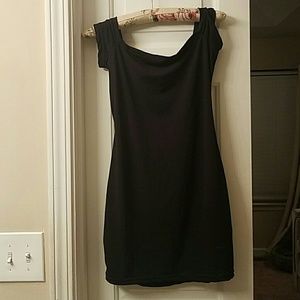 Open Back Black Mini Dress