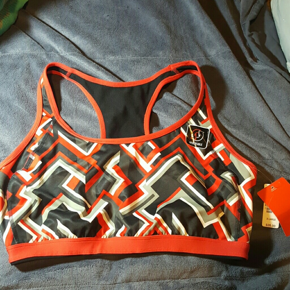 Reversible sports bra
